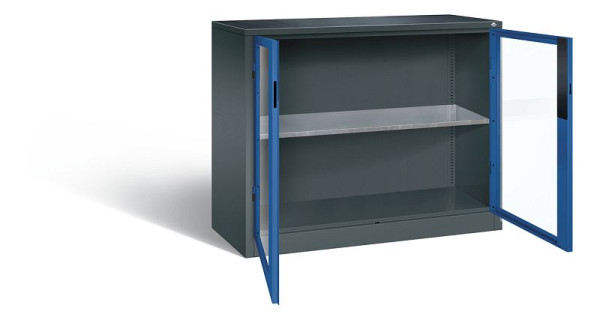 C+P Werkzeugschrank Acurado, H1000xB1200xT500mm, Farbe: Anthrazitgrau / Enzianblau, Muldengriff, 8831-055 S10241