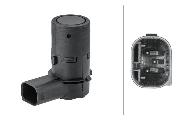 HELLA Sensor, Einparkhilfe, 3-polig, gesteckt, überlackierbar, 6PX 358 141-701