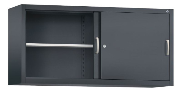 C+P Aufsatzschrank Acurado, H790xB1600xT400mm, Farbe: Schwarzgrau, Bügelgriff, 2 OH, 2145-00 S10057
