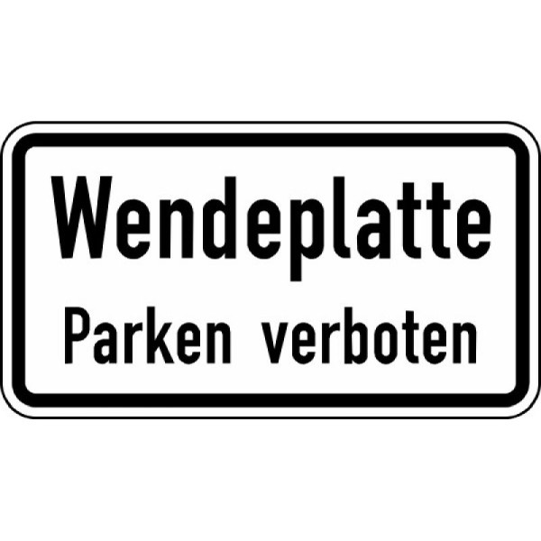 Stein HGS Wendeplatte Parken verboten Nr. 2422, 750 x 412 mm, Flachform 3 mm, RA1, 2422-313