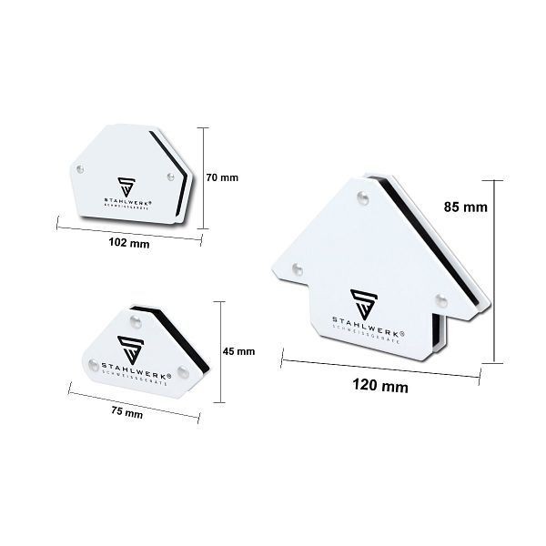 STAHLWERK Magnet-Schweißwinkel 6er Set, 5345