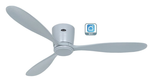 CasaFan Deckenventilator Eco Plano Wood Lack lichtgrau-Lack lichtgrau WiFi, 313286W