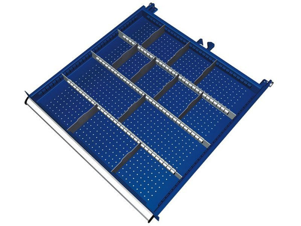 KLW Einteilungsmaterialsatz für Schubladen Fachhöhe 75 mm in SGB - Schrank, Schrankgröße 725 x 750 mm B x T, B06, SGB-B06-042