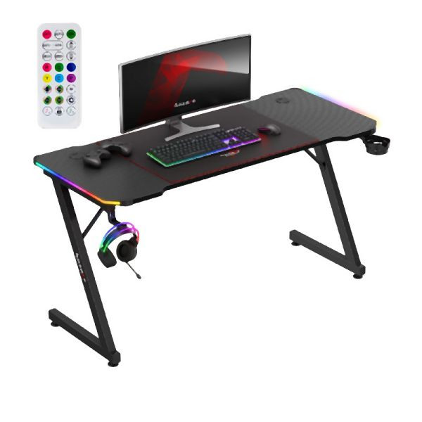 Huzaro Hero 3.3 RGB-Gaming-Tisch, 140 cm x 60 cm, HZ-HERO 3.3 RGB, 5903796014396