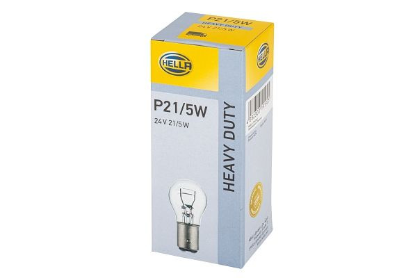HELLA Halogen-Glühlampe, P21/5W, Heavy Duty, 24V, 21/5W, Sockelausführung Glühlampe: BAY15d, Schachtel, 8GD 002 078-241