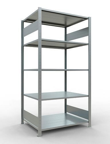 Schulte Fachbodenregal, Grundfeld, 5 Lagerebenen, Fachlast 150 kg, 1060 x 836 x 2000 mm, 278803