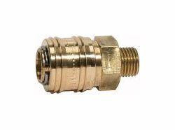 Riegler Schnellverschlusskupplung NW 7,2, Messing blank, Außengewinde, 115612