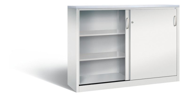 C+P Sideboard mit Schiebetüren Acurado, H1200xB1600xT400mm, Farbe: Lichtgrau, Bügelgriff, 3 OH, 2147-1200 S10318