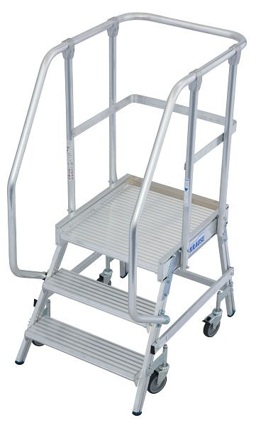 Krause Stabilo Podestleiter, fahrbar 1x3 Stufen, 821010