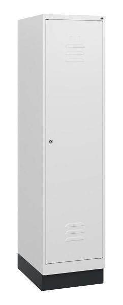 C+P Umkleidespind Classic PLUS, Sockel, 1630x400x500mm, 9016/9016, Zylinderschloss, 0800205-12 S10029