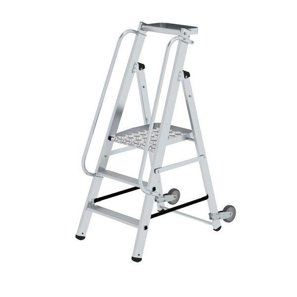 Munk Günzburger Steigtechnik Plattformleiter Sanitär 3 Stufen mit Ablageschale, 052090