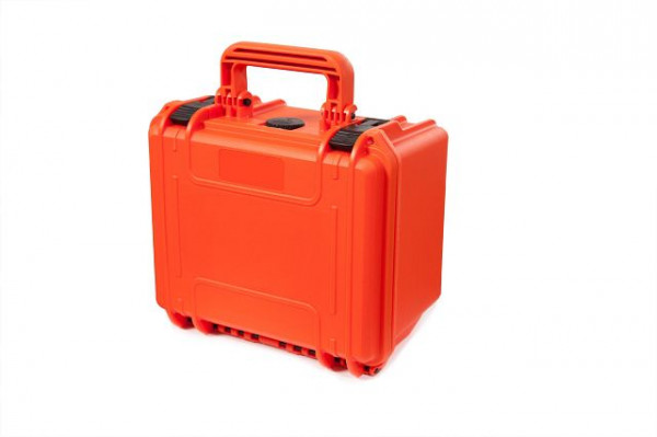 MAX wasser- und staubdichter Kunststoffkoffer, IP67 zertifiziert, orange, mit anpassbarer Rasterschaumstoffeinlage, MAX235H155S-O