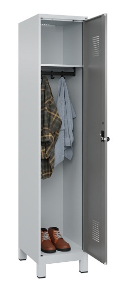 C+P Spind Evolo PLUS, mit Füßen, 1 Abteil, 1950x400x500mm, 7035/0004, Verschluss Drehriegel, Ablageböden 1, 049010-12 S10014