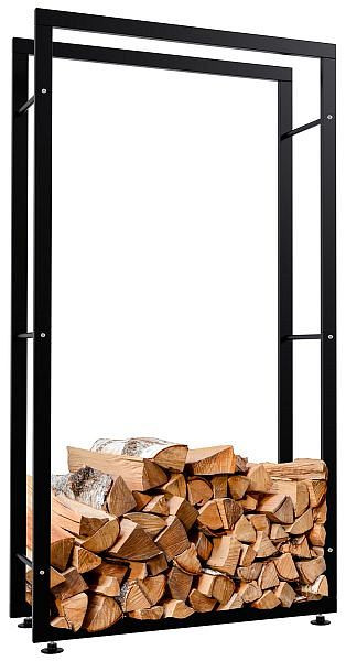 CLP Kaminholzständer Keri V2 25x80x150 mm, schwarz, 151082701