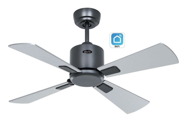 CasaFan Deckenventilator Eco Neo III 92 Lack basaltgrau-Wenge/Lack silber WiFi, 952041W