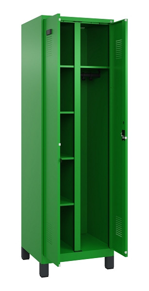 C+P Wäsche-/Garderobenspind Evolo PLUS, mit Füßen, 2 Abteile, 1950x600x500mm, 6, Zylinderschloss, 049610-20 S10053