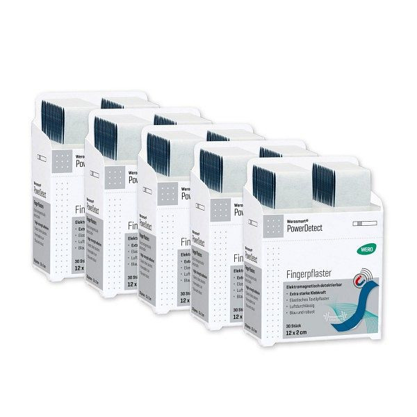 WERO Werosmart PowerDetect Fingerpflaster, 12 x 2 cm, VE: 5 x 30 Stück, 180736
