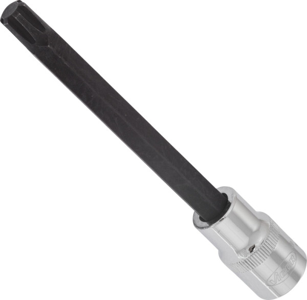 VIGOR RIBE Schraubendreher-Einsatz, Vierkant hohl 12,5 mm (1/2 Zoll), Innen Keilprofil Ribe-CV, M10, Länge: 140 mm, VE: 5 Stück, V2222