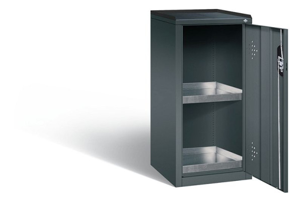 C+P Umweltschrank Acurado, H1000xB502xT500mm, Farbe: Anthrazitgrau, Muldengriff, 8721-315 S10174