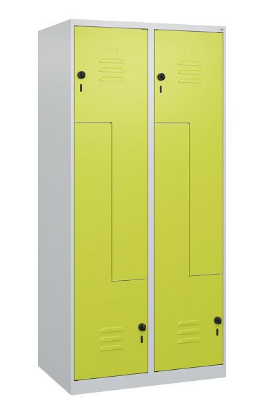 C+P Z-Spind Classic PLUS, 4 Abteile, 1700x800x500mm, 7035/0024, Drehriegel, 0800037-224 S10011