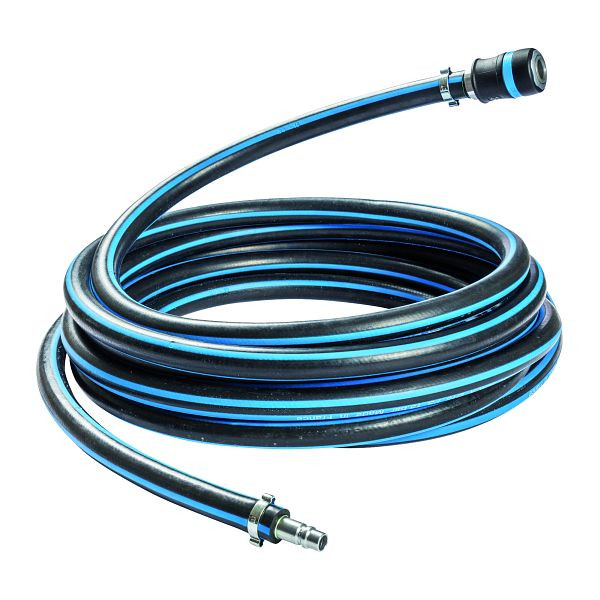 Prevost Verpresste Schlauchverlängerung mit Gummischlauch AIRCA + Sicherheits-Schnellkupplung ISG 11 für hohen Durchsatz, Ø=16x25mm, Länge=20m, RAL AIG1620