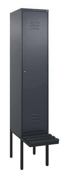 C+P Umkleidespind Classic PLUS, 2120x400x815mm, 7016/7016, Zylinderschloss, 0800407-12 S10027