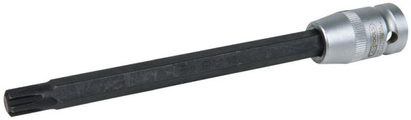 KS Tools 1/2" Bit-Stecknuss für RIBE®-Schrauben, M10, Länge 165 mm, phosphatiert, 911.4542