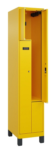 C+P Z-Spind Evolo PLUS, Füße, 2 Fächer, 1950x400x500mm, 1023/1023, Zylinderschloss, 049013-122 S10044