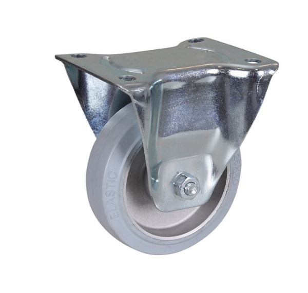 VARIOfit Bockrolle Elastikvollgummi, 125 x 40 mm, grau, bpg-125.039