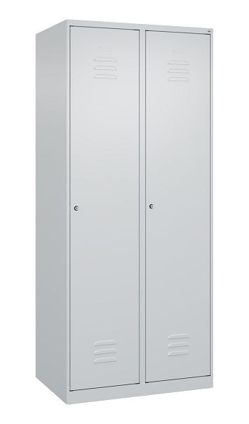C+P Mehrzweckschrank Classic PLUS, Wäsche-Spind, 2 Abteile, 1850x800x500mm, 7035/7035, Zylinderschlösser, 080000-22B S10021