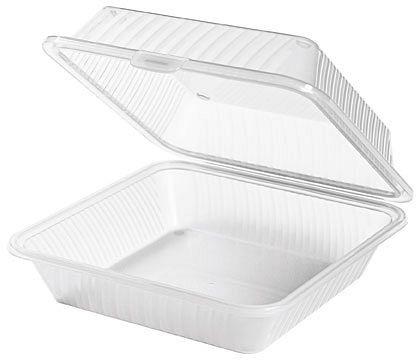 Contacto Eco-Takeouts Behälter, weiß, 23 x 23,5 x 9,5 cm, VE: 12 Stück, 1101/220