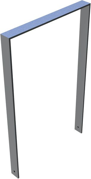 Schake Anlehnbügel aus Flachstahl 80 x 12 mm, ohne Querholm, Gesamtbreite: 750 mm, feuerverzinkt und beschichtet DB 703, 452_075B