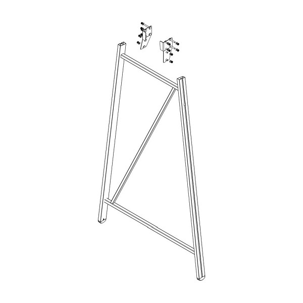 Munk Günzburger Steigtechnik Stützteil Podesttreppe inkl. Montagesatz, Höhe: 1636 mm, 800002