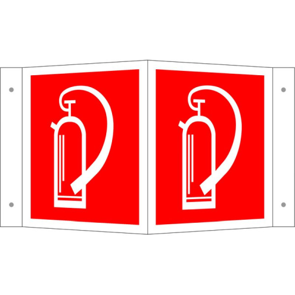 Stein HGS Winkel- und Fahnenschild, Feuerlöscher, 200 x 200 mm / Winkelschild, 15.9205