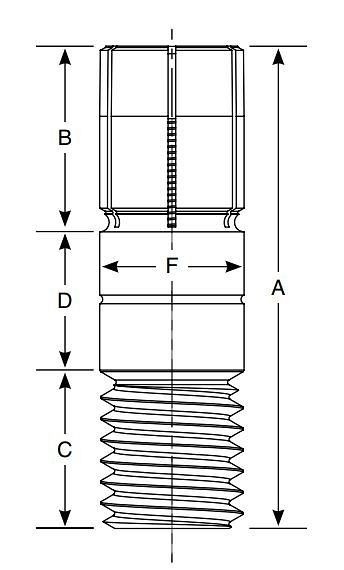 Mitee-Bite XYZ Gewinde Pin 5/8" rostfrei, X31860