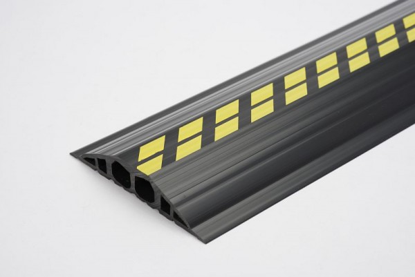 EHA Industriekabelbrücken, schwarz/gelb, 200 mm breit, 35 mm hoch, 1,5 m - Set, 46022