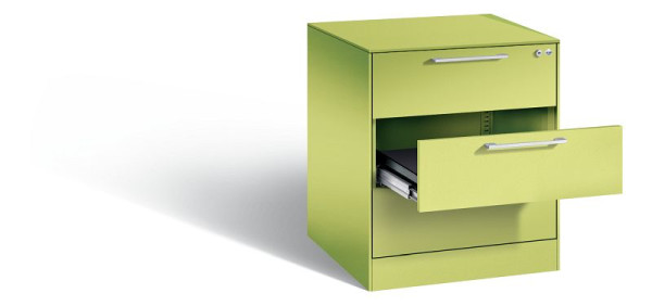 C+P Karteischrank Asisto, H710xB562xT600mm, Farbe: Viridingrün / Viridingrün, Bügelgriff, 146274-322 S10158