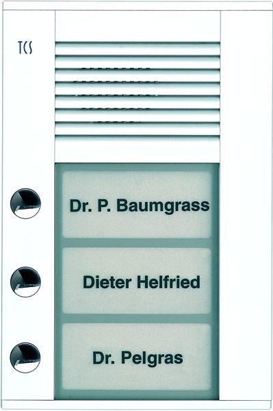 TCS Audio Außenstation Serie PDS 3 Klingeltasten (linksbündig), AP weiß, PDS03-WS/04