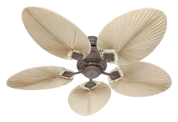 CasaFan Deckenventilator Caribbean Dream Eco II Braun antik-Palmblatt natur, 513724