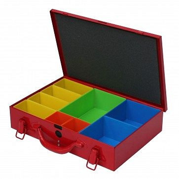 ADB Sortimentekoffer Typ SK2, Maße LxBxH: 437x330x68 mm, Farbe Sortimentskoffer: Feuerrot (RAL3000), 88401