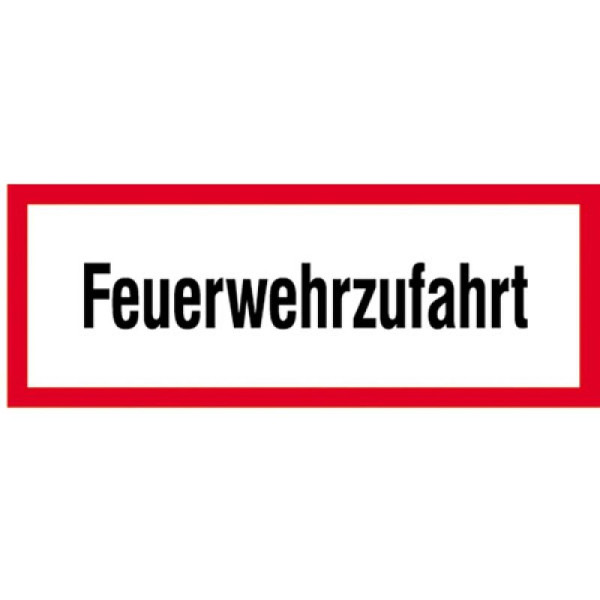 Stein HGS Hinweisschild, Feuerwehrzufahrt, 74x210mm /RA1/Flachform 2mm, hwsb010072121
