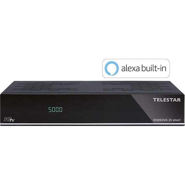 TELESTAR DIGINOVA 25 smart, Receiver, HD, DVB-S und DVB-T, USB PVR Funktion, Amazon Alexa, Unicable, Smart Home, 5310525