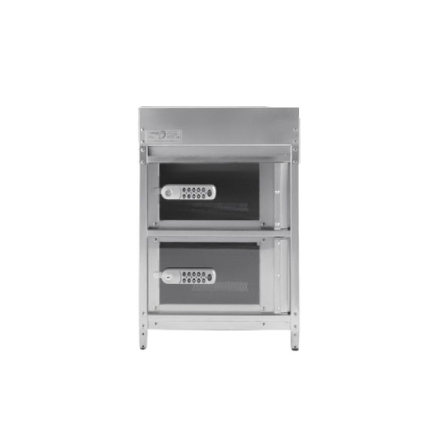 STEIN HGS Edelstahlschrank, opt. für Außen, 1 bis 8 Fächer, Innenbereich mit transp. Türen, 2 Stück, ohne Edelstahlfüße, 84511.0001