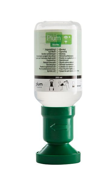 Plum ultraRINSE, Augenspülflasche mit 200 ml Kochsalzlösung, VE: 0,2 Liter, SAN-0243