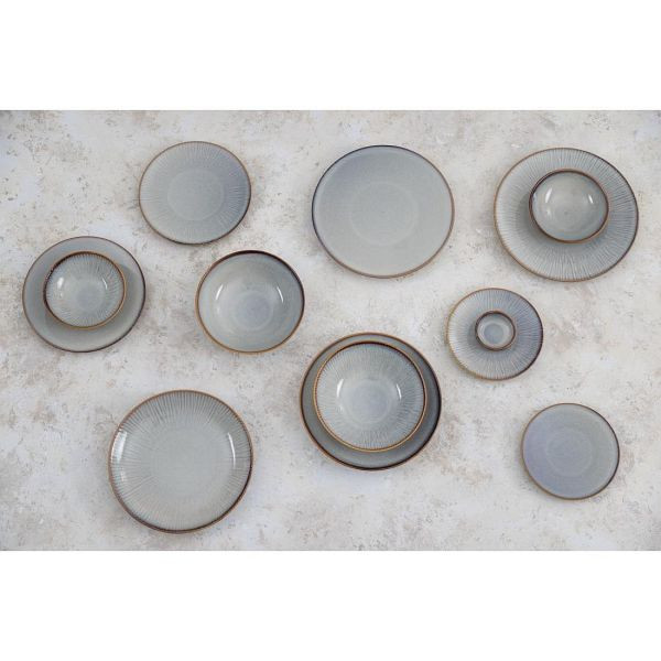 Olympia Drift Grau Schlichte Dipschalen 78mm, VE: 8 Stück, FU193