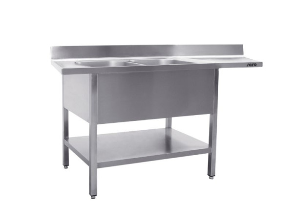 Saro Spülcenter mit 2 Becken, links - 600 mm Tiefe, 1800mm, 600-2615L