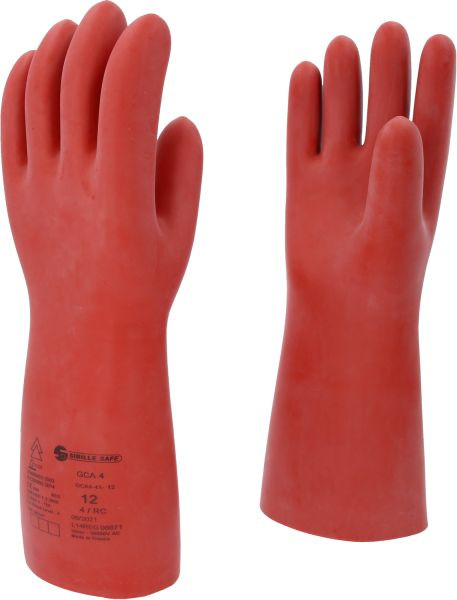 KS Tools Elektriker-Schutzhandschuh mit mechanischen und thermischen Schutz, Größe 12, Klasse 4, rot, 117.0101