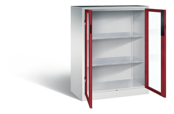 C+P Werkzeugschrank Acurado, H1200xB930xT500mm, Farbe: Lichtgrau / Rubinrot, Muldengriff, 8521-055 S10162