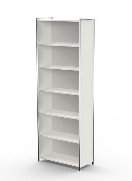 Kerkmann Grundregal breit für 6 OH, Artline, B 800 x T 380 x H 2200 mm, Weiß, 13748510