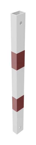 Schake Schutzgeländer Stahlrohr 70 x70 mm, Querholm aus Stahlrohr, Rohrlänge: 800 mm, feuerverzinkt und weiß beschichtet, 4208B